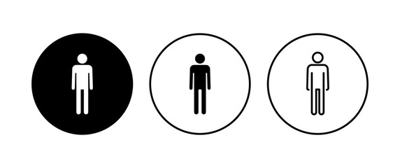 Man icon set. male icon vector. human symbol