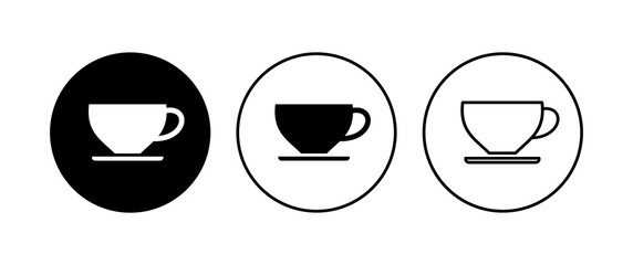 Coffee cup icon set. cup a coffee icon vector.