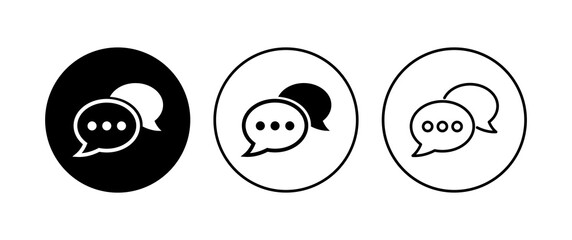 Chat icon set. speech bubble icon. comment icon vector. message. contact us