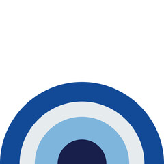 Blue eye. Turkish amulet against the evil eye. Guardian Nazar. An attribute of traditional magic. The blue hemisphere is striped.