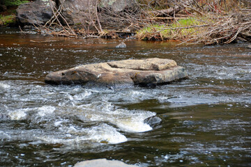 Rock in a river