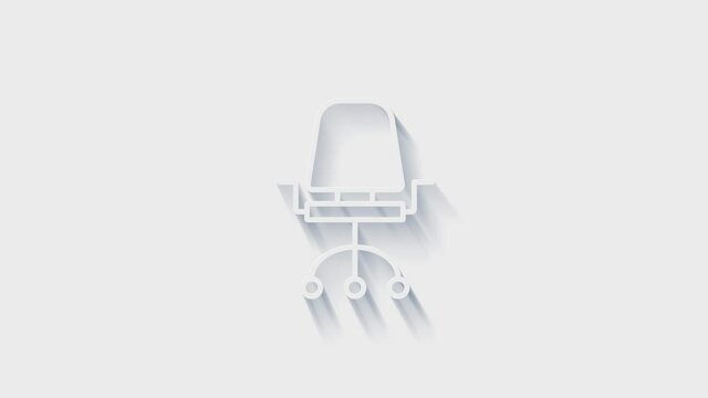 Office icon. Web 3D shadow icon set. Office, great design for any purposes. Motion graphics.