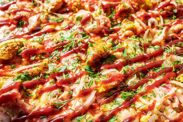 Pizza. Italian pizza close up.