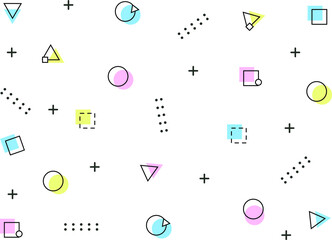 The pattern of Geometric on a white background, Illustration pattern from Geometric, simple background, Seamless geometric.