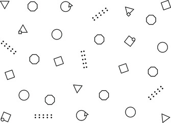 The pattern of Geometric on a white background, Illustration pattern from Geometric, simple background, Seamless geometric.