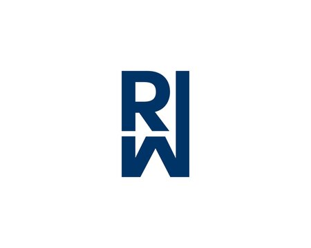 WR RW letter logo design vector template
