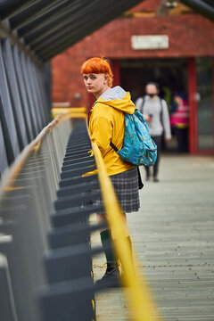 Autumn Booth portrait modelling around Manchester City Centre