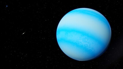 gas giant in space, Jupiter-like planet, Neptune-like planet 3d render  © Aleksandr