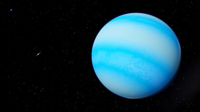 gas giant in space, Jupiter-like planet, Neptune-like planet 3d render	