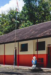 Wonogiri, Central Java, May 4- 2021, school which is still quiet because students are still learning from home. The Covid19 pandemic requires students to study online.