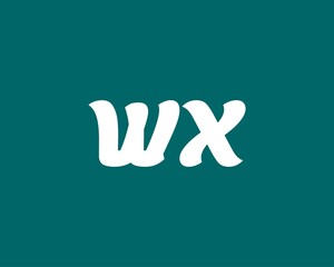 Fototapeta na wymiar WX XW letter logo design vector template