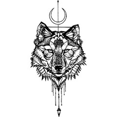 wolf head tattoo