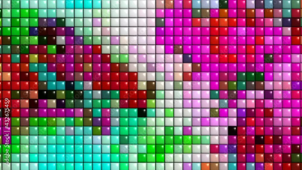 Poster abstract colorful mosaic squares tech geometric motion background