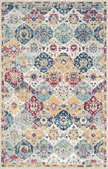 Carpet bathmat and Rug Boho Style ethnic design pattern with distressed woven texture and effect
- 432679055