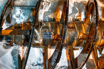 Spiral screw classifier for separating fine sands into fractions. Mining and processing plant.
