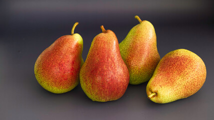 Pear fruit put on background,