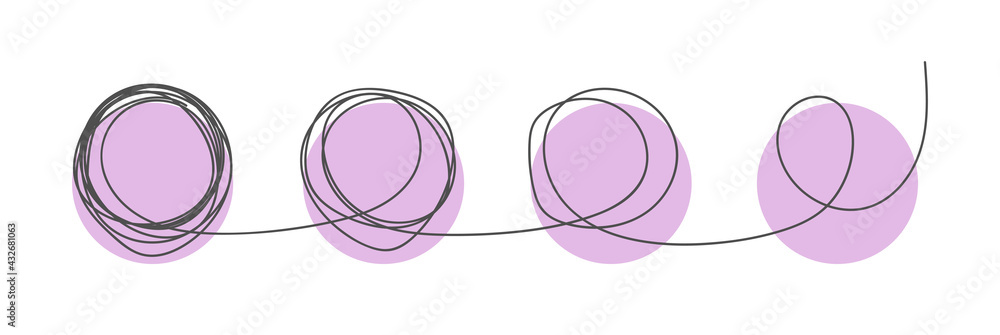 Aufkleber set of hand drawn scribble circles with color samples. freehand drawing. hand-drawn doodle circular 