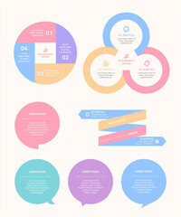 A colorful infographic template for presentation slides.
