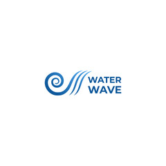 Abstract water wave logo icon vector illustration