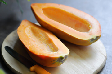 papaya, fruit papaya or cut papaya