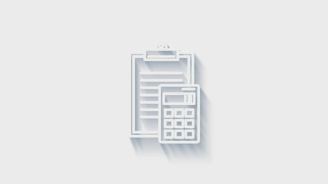 Office icon. Web 3D shadow icon set. Office, great design for any purposes. Motion graphics.