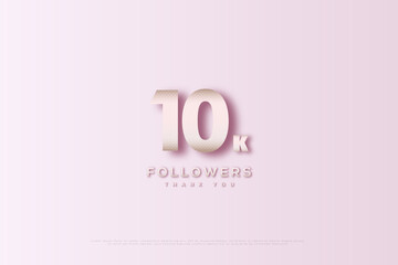 thank you 10k followers with bright pink background.