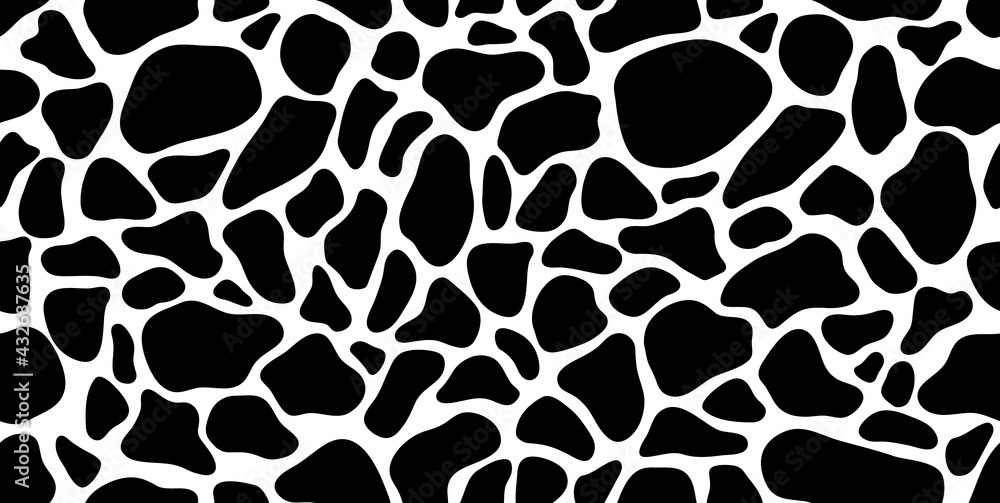 Poster vector image of a cow pattern. dalmatian texture for textile decoration and design