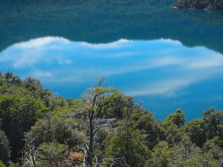 Fototapeta na wymiar Reflections at Simmetry lake