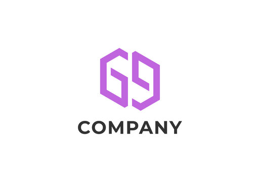 Initial Letter G Isometric Modern Line  Logo, Initial Letter Logo For Company Name, Alphabet Logo Template Ready For Use, Modern Initial Logo
