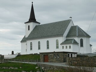 Fototapeta na wymiar Fedje Church West Coast Bergen Norway