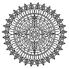 Creative luxury of mandala in zentangle style