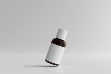 Isolated Cosmetic Bottle 3D Rendering