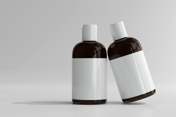 Isolated Cosmetic Bottle 3D Rendering