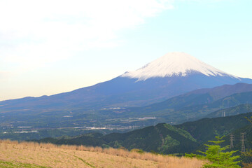 Naklejka premium 富士山 御殿場方面 神奈川県山北町の風景