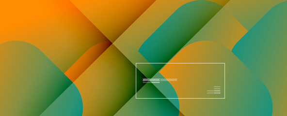 Square shapes composition geometric abstract background. 3D shadow effects and fluid gradients. Modern overlapping forms