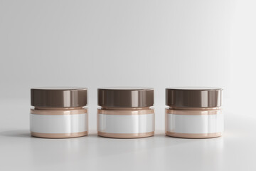 Isolated Cosmetic Jar 3D Rendering