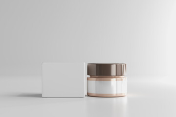 Isolated Cosmetic Jar 3D Rendering