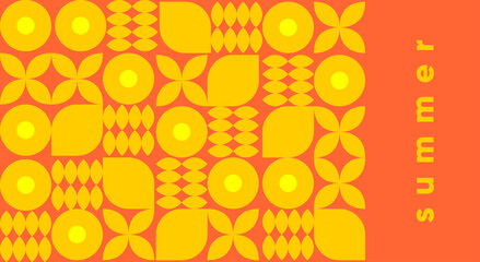 Geometric abstraction. Summer. Vector illustration. Background pattern for a poster, banner, or flyer.