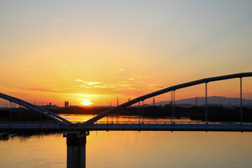 枚方大橋から見た夕暮れ