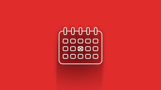 Office icon. Web long shadow icon set. Office, great design for any purposes. Motion graphics.