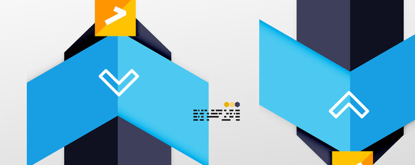 Shiny color triangles and geometric shapes vector abstract background