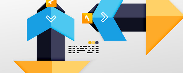 Shiny color triangles and geometric shapes vector abstract background