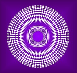Sacred Geometry - Torus Hypnotic Rainbow Eye, Vector Illustration