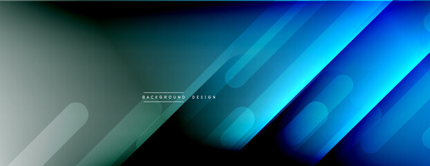 Dynamic lines abstract background. 3D shadow effects and fluid gradients. Modern overlapping forms