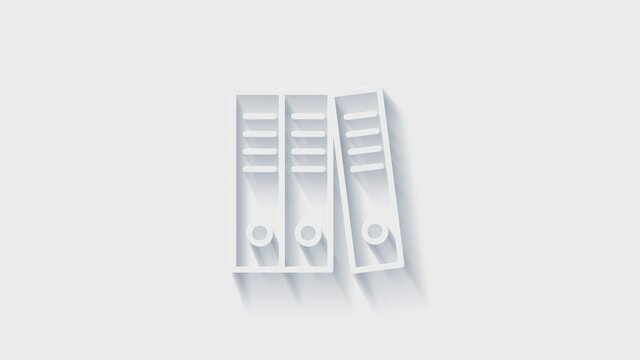 Office icon. Web 3D shadow icon set. Office, great design for any purposes. Motion graphics.