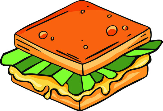 recommend clip art: Sandwich illustrations can be for interior posters, promotional, content images, profile photos or whatever. Flat vector technique illustration. Vector illustration