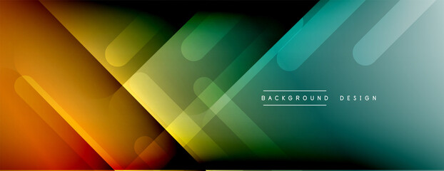 Dynamic lines abstract background. 3D shadow effects and fluid gradients. Modern overlapping forms