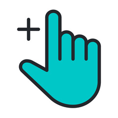Obraz premium Swipe plus icon