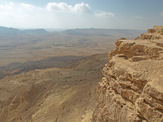 Makhtesh Ramon, a huge crater and geological feature of Israel's Negev desert