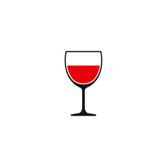 Red wine glass icon